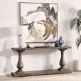 thumbnail image 5 of Wooden Console Table with Balustrade Legs, Brown- Saltoro Sherpi, 5 of 8