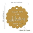 thumbnail image 6 of Inkdotpot Pack Of 50 Real Silver Foil Paper Tags Thank You For Celebrating With Us Bridal Shower-Baby Shower-Retirement-Wedding-Birthday Favor Hang Tags, 6 of 7