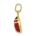 thumbnail image 2 of Real 14kt Yellow Gold Red Enameled Ladybug Charm Pendant; for Adults and Teens; for Women and Men, 2 of 4
