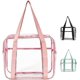 thumbnail image 1 of Bolsas de maquillaje transparentes, bolsa de viaje grande para artículos de tocador para mujer, bolsa transparente con asa, bolsas de cosméticos transparentes, bolsa organizadora de baño, bolsa de ma, 1 of 5