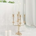 thumbnail image 5 of Efavormart 20" Gold Metal 5-Arm Candle Holder Candelabra Table Centerpiece, Taper Candle Stick Stand, 5 of 11