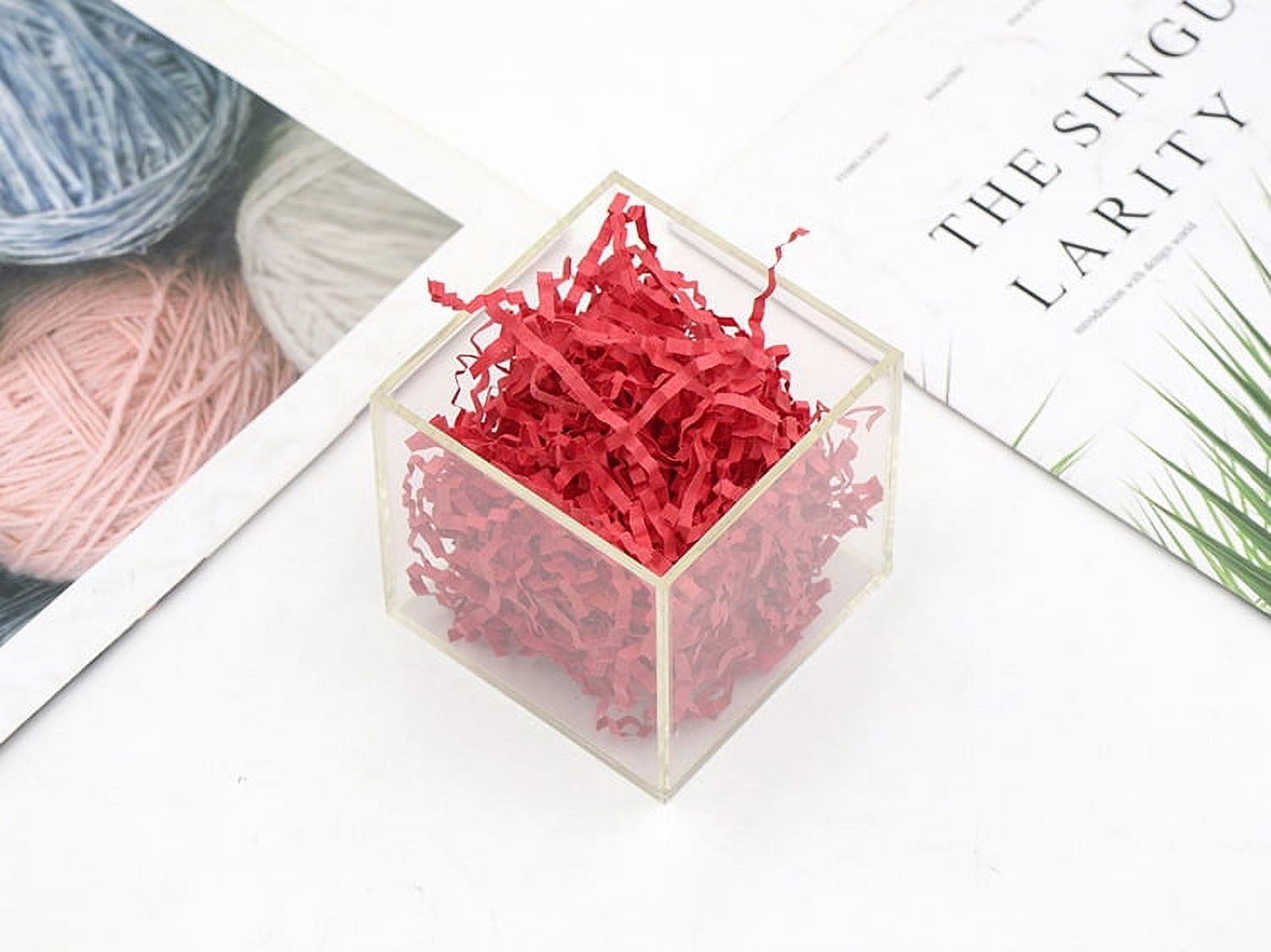 Feildoo 100g Basket Grass,Crinkle Cut Tissue Paper, Recyclable Craft Shred  Confetti Raffia Paper Filler, For Easter Gift Box Wrapping Packing Filling  Party Decoration, B#Red, PR2815 