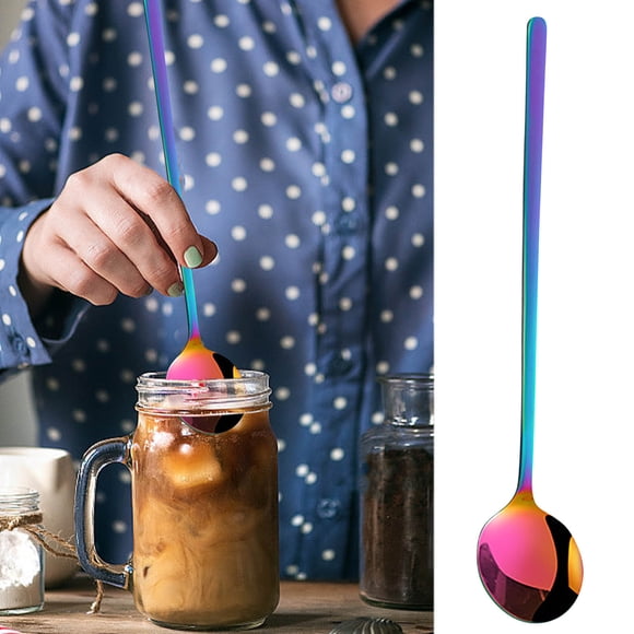 Kitchen Supplies, 304 Stainless Steel Small Round Spoon Coffee Stirring Spoon, Women Gifts