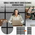thumbnail image 5 of KFFKFF 2-Panel Freestanding Office Partition, Privacy Divider for Noise Reduction and Space Separation, Dark Grey, 5 of 9