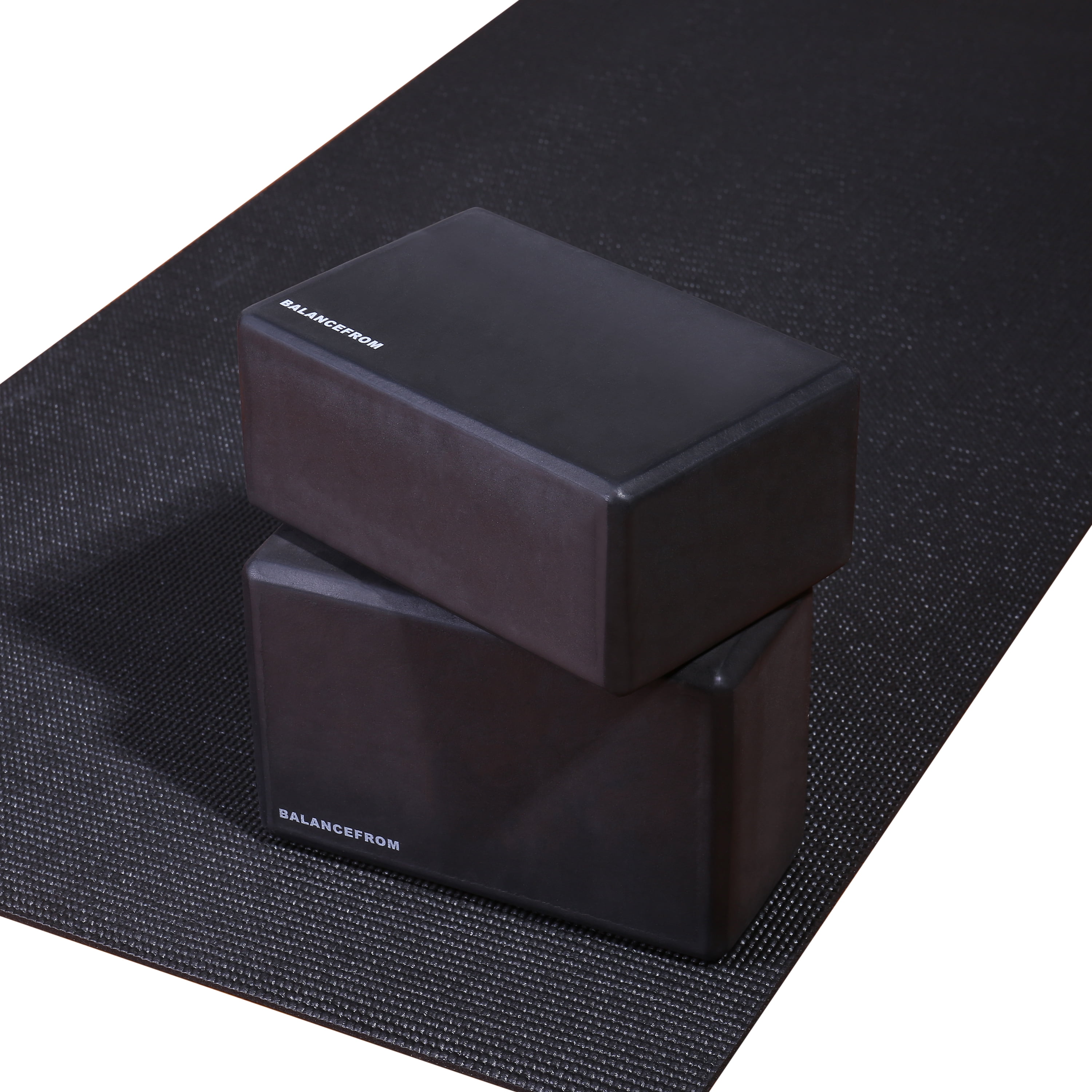 BalanceFrom Set of 2 High Density Yoga Blocks, 9"x6"x4" Each [NEWEST VERSION]