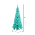 thumbnail image 2 of Vickerman 4.5' Aqua Fir Slim Artificial Christmas Tree, Aqua Dura-lit Incandescent Lights, 2 of 2