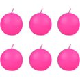 thumbnail image 3 of Zest Candle 6-Piece Ball Candles, 3-Inch, Hot Pink, 3 of 8