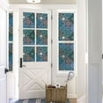 thumbnail image 4 of Chic Boho Day and Night Privacy Window Film with Free Installation Tools, Static Cling Window Privacy Film Decorative Stained Glass Look (B110, 17.7" x 118.1"), 4 of 9