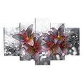 thumbnail image 2 of VINOIC Modern Flower Wall Art, Abstract Orchid Canvas Painting for Home Decor, Perfect for Living Room and Bedroom Decoration, Elegant Design for Wall Display, 2 of 6