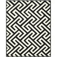 thumbnail image 2 of SAFAVIEH Four Seasons Mihail Geometric Maze Polyester Area Rug, Ivory/Black, 8' x 10', 2 of 6