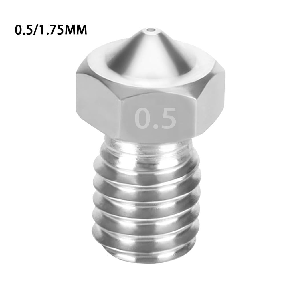 3D Printer Part Stainless Steel Filament Thread Nozzle Hotend Extruder Accessory 