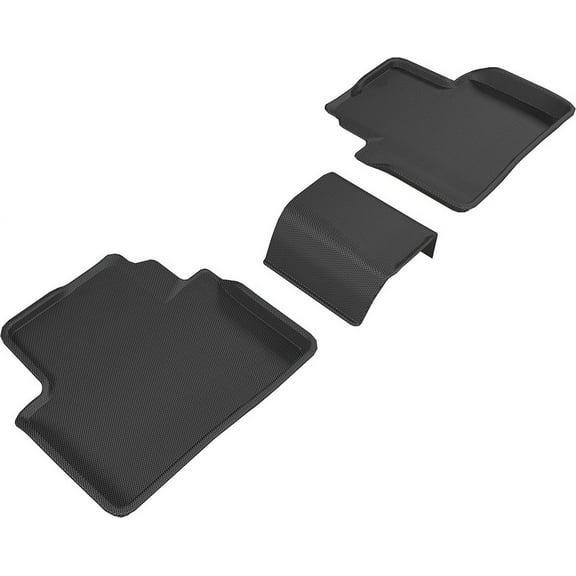 3D MAXpider Custom Fit Kagu Floor Mat (Black) Compatible with Honda Civic 2016-2021 - Second Row