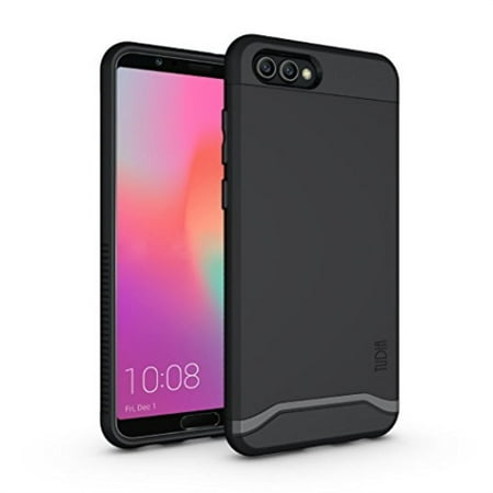 honor view 10 / honor v10 case, tudia slim-fit heavy duty [merge] extreme protection/rugged but slim dual layer case for huawei honor view 10 / honor v10 (matte black)