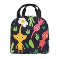 thumbnail image 3 of Lsque Pikmin Print Insulated Lunch Bag with Thick Aluminum Foil Lunch Tote Bag with Front Pocket for Men and Women, Ideal for Work, School, Picnics, and Travel, 3 of 8