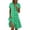 Green, variant on Summer Womens Shirt Dresses Collared Stripe Plaid Short Sleeve Midi Dress Casual Office Work Sundress