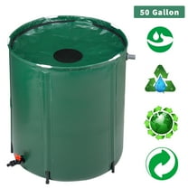 50 Gallon Collapsible Rain Barrel, Portable Water Storage Tank,Rainwater Collection with Water Catcherd,Filter Spigot