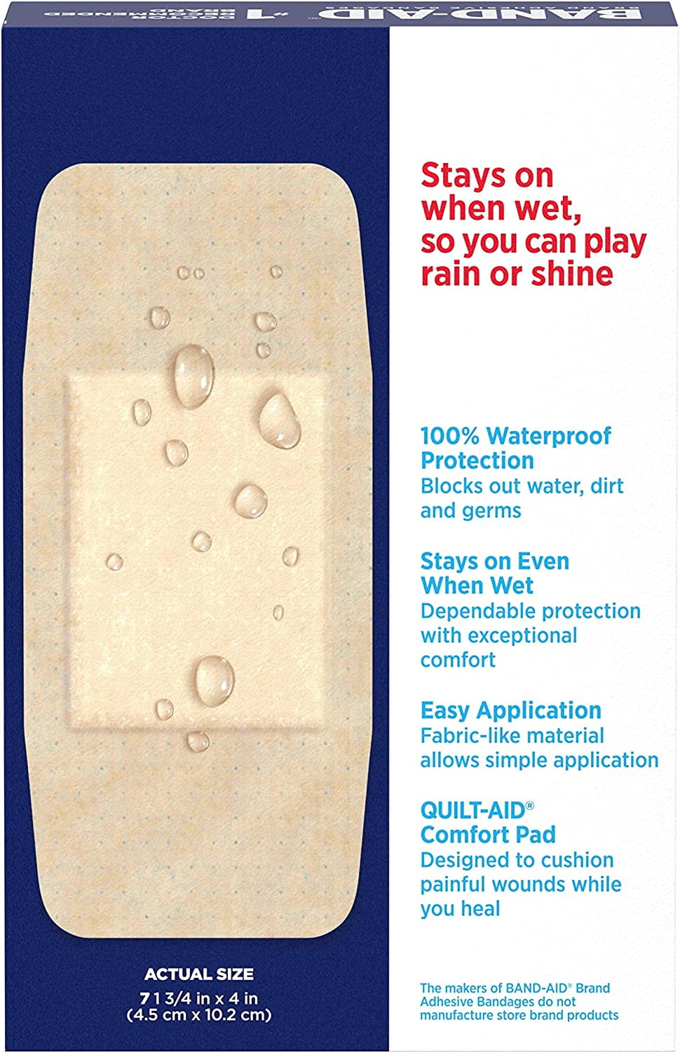 Band-Aid Brand Water Block Flex Adhesive Bandages, Extra Large, 7 ct (Pack  of 2) 