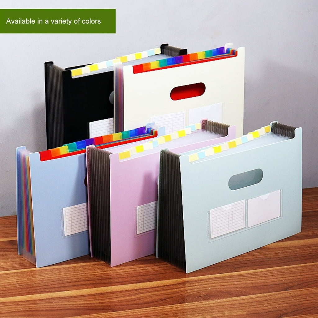 A 4 Accordions File Storage Box Multi-Layer Document Folder Expanding File Folder for Sorting Documents and Papers