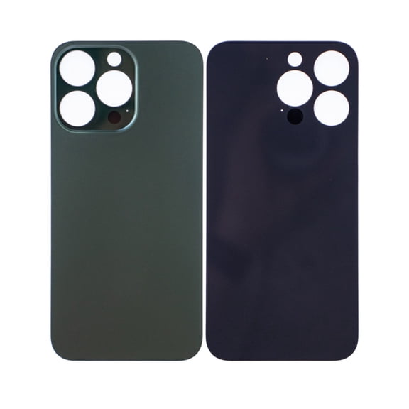 Replacement Back Glass With 3M Adhesive Compatible For iPhone 13 Pro (No Logo / Large Camera Hole) (Alpine Green)
