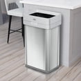 thumbnail image 6 of Clorox Trash Can, 13 Gallon Stainless Steel Slim Open Top Kitchen Garbage Bin, Silver, 6 of 8