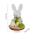 thumbnail image 3 of BAOPAI Easter Wooden Bunny Decoration With Colored Eggs And Leaf Details For Spring Home Holiday Display, 3 of 6