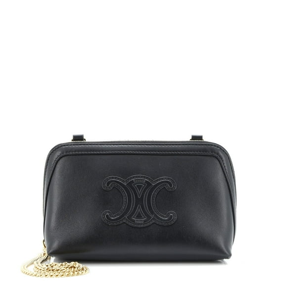 Pre-Owned Cuir Triomphe Zip Around Chain Clutch Leather By Rebag