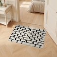 thumbnail image 2 of ODIKA 2'x3' Ultra-Soft Accent Mat, Geometric Contemporary Arch Loop Grid Formation Designer Mid None Washable, Bare feet friendly, Easy Care Indoor rug for Bedside, Footrest, 2 of 7