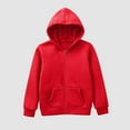 thumbnail image 5 of TOWED22 Kids Boys Girls Zip up Hoodie Printed Hooded Sweatshirt Hoody Coat with Pocket(Red,18-24 M), 5 of 8