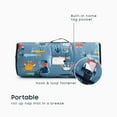thumbnail image 2 of Toddler Nap Mat with Pillow and Blanket, 100% Cotton Fabric, for Kids Boys Girls in Daycare Kindergarten Preschool, Sea Marine Creatures on Dark Blue, 2 of 6