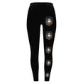 thumbnail image 3 of Costeam Womens Halloween Ghost Floral Print Leggings High Stretch Workout Yoga Pants Soft Casual Full Length Trousers Elastic Waist Slim Fit Athletic Daily Wear Base Long Pants, 3 of 4