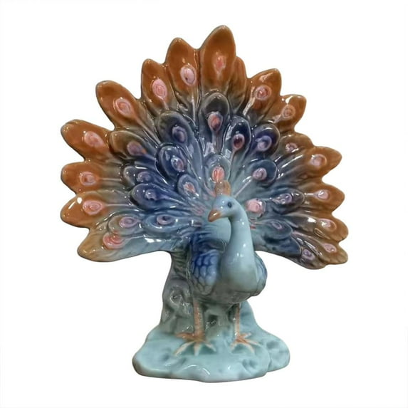 Esaierr Peacock Statue Ceramic Peacock Elk Statues Ceramic Craft Statue Small Statue Animal