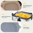 thumbnail image 3 of Cesta de silicona para freidora de aire de 1 piezas, molde de silicona para horno, bandeja para hornear Pizza, cesta de pollo frito, sartén reutilizable, accesorios de revestimiento, 3 of 4