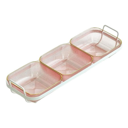 

snack Serving Tray Condiment Storage Container Multifunctional Holder Dessert Serving Plate Stand for Candy Cookies Cakes Grids