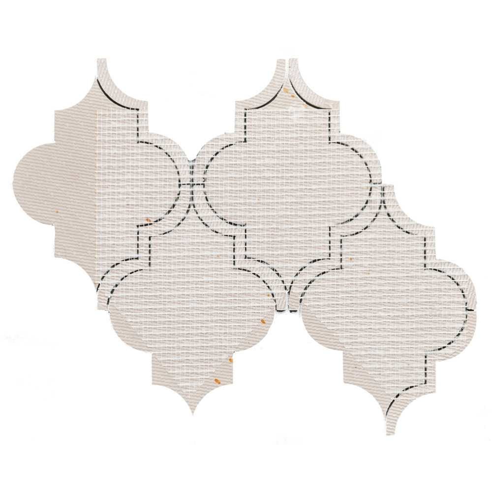 The Tile Life Stately Lantern 9" x 14" Calacatta Polished Porcelain Mosaic Tile, 1 Sheet