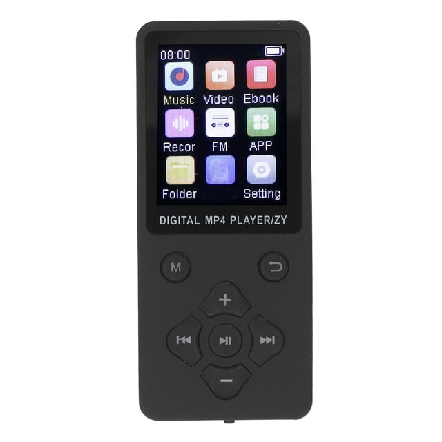 Reproductor MP3 BT 5.0, Sonido Hifi de 16GB, Pantalla A Color, USB 2.0, Tarjeta de Memoria, 10 Horas de Reproducción, Grabadora, Diseño Ligero, Para Música, Videos, Libras