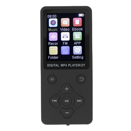 M Buder MP3 Player 1.8in Color Screen Bluetooth 5.0 Portable HiFi Sound Audio Music Player with 16GB TF Card, Expandable up to 128GB, Black (6.69 inches / 17 cm)