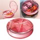 thumbnail image 5 of de pastilleros, bolsillo compacto a prueba de polvo, , 4 rejils, estuche de almacenamiento de medicamentos a prueba de agua, Rosado shamjiam Estuche de almacenamiento, 5 of 9