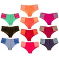 thumbnail image 2 of Pretty Sweet Intimates Laser Cut Seamless Cheeky Bikini Underwear with Lace, Assorted, M, 10 Pack, 2 of 2