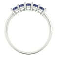 thumbnail image 5 of 0.35 ctw Wedding Band for Women - 18K White Gold Simulated Tanzanite Stackable Eternity Ring, 5 of 6