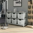thumbnail image 4 of Furniture of America Ed Industrial Steel Dimensions: 43.88"W x 14"D x 25.13"H Storage Shelf, White, 4 of 7
