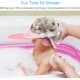 thumbnail image 4 of Gorro de ducha para bebé, visera de baño para bebé, gorro de natación ajustable para niños, protección para los oídos de los niños, antichampú, rosa, 4 of 5
