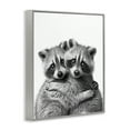 thumbnail image 4 of Stupell Industries Two Hugging Raccoons Animals & Insects Painting Gray Framed Art Print Wall Art, 16 x 20, 4 of 10