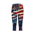 thumbnail image 4 of QATAINLAV Womens 4th of July Outfit Plus Size Legging Capris Trendy American Flag Print Lightweight Soft Yoga Cropped Pants Blue XL Ofertas de Hoy en Liquidación, 4 of 6