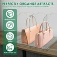 thumbnail image 3 of 2Pcs Plastic Adjustable Handbag Storage Holder Easy to Assemble Clear Closet Purse Organizer for Bedroom Living Room Home, 3 of 10