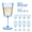 Blue, variant on 13.5 oz Ribbed Plastic Wine Glasses, Detachable Stem Vintage Goblets, Shatterproof Reusable Elegant Party Cups for Wedding, Birthday, Banquet, Events (16/32 Pack, Multiple Colors)