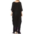 thumbnail image 2 of Sakkas Leonor Women's Boho Casual Long Maxi Caftan Dress Kaftan Cover-up LougeWear - 6-Eggplant - One Size, 2 of 5