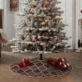 thumbnail image 6 of Kll Brown Gold Grid Christmas Tree Skirt 30",Party Decorations Farmhouse For Christmas Decorations Holiday Party, 6 of 8