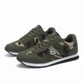 thumbnail image 3 of Men's Camo Sneakers, Low-Top Shoes with Fabric Upper, TPR Sole, Camouflage & Green, Compatible for Hiking, Running & Outdoor, Stability for Rough Terrain, Casual Wear (Ideal for Gym, Daily Use), 3 of 8