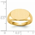thumbnail image 5 of 14K Yellow Gold 11.0X17.0mm Open Back Men's Signet Ring (Size 10) Made In United States rs249, 5 of 5