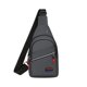 thumbnail image 2 of Mochila impermeable de nailon para el pecho – Mensajero de hombro ligero, multicompartimento, puerto para auriculares, viaje resistente al exterior, gris/negro/azul/verde ejército, 30x17x5cm, 2 of 6